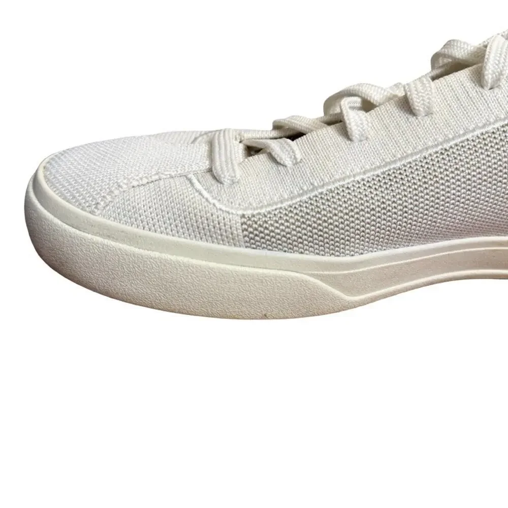 Rothys The Lace Up Sneakers Cream Gold Trim Womens Shoes Casual Comfort sz 9